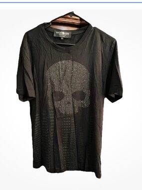 Hydrogen Black Studded Skull Short Sleeve Tee